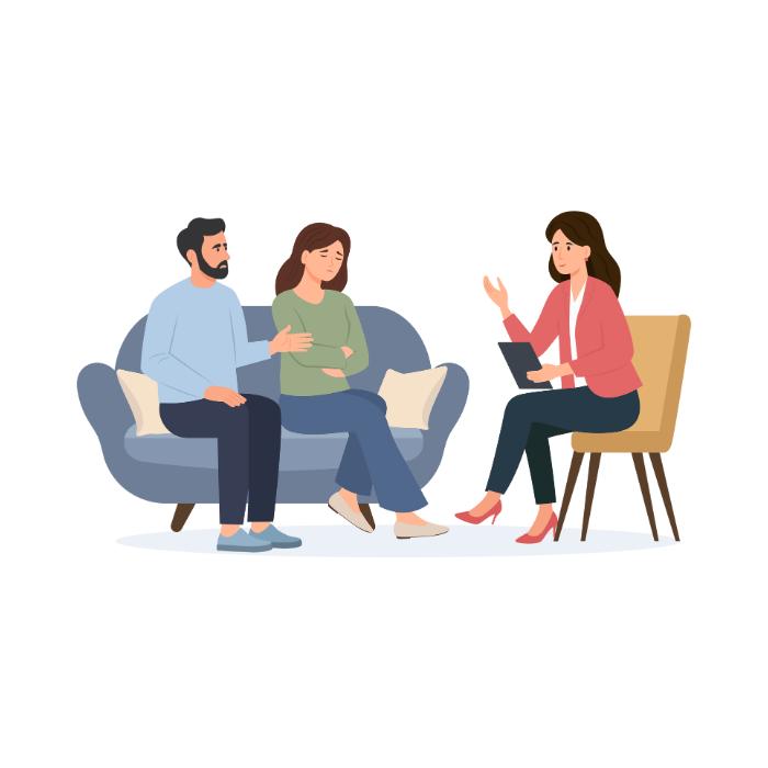 Relationship counseling session guiding couples to improve communication, resolve conflicts, and build a stronger emotional connection