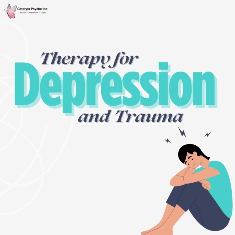 Therapy for depression and Trauma with professional support to manage sadness, negative thoughts, and emotional fatigue for better mental health.