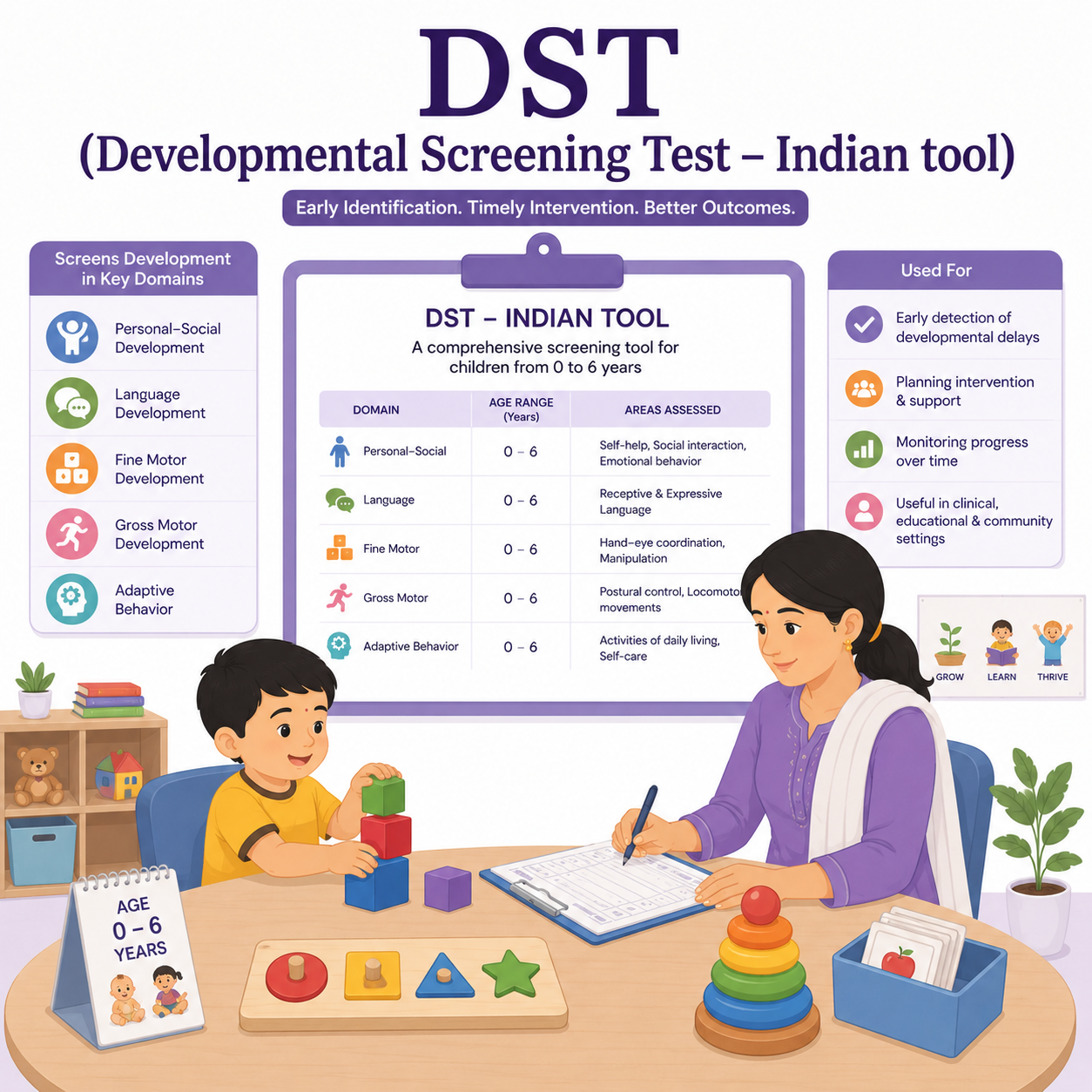 DST (Developmental Screening Test – Indian tool)