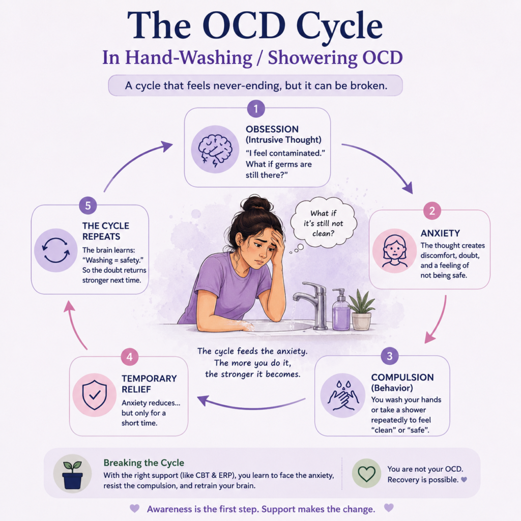 The OCD Cycle - in hand washing/ showering OCD